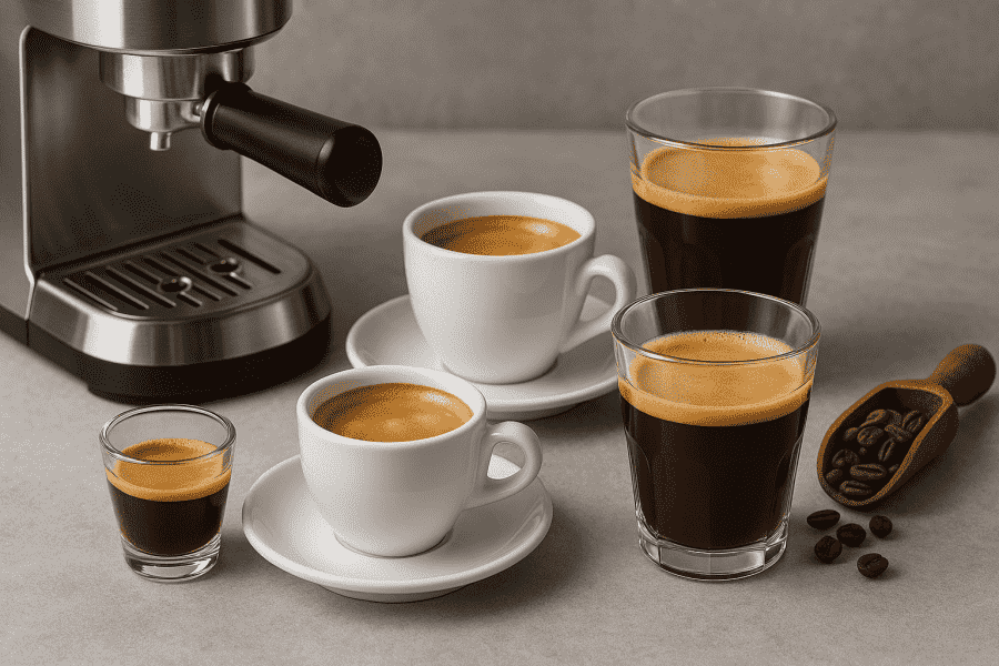 Gut zubereitete Espressos