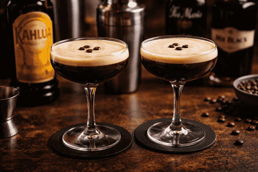 Welcher Kaffeelikör kommt in einen Espresso Martini?