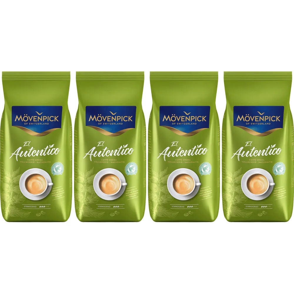 Mövenpick El Autentico - Kaffeebohnen - 4 x 1 Kilo