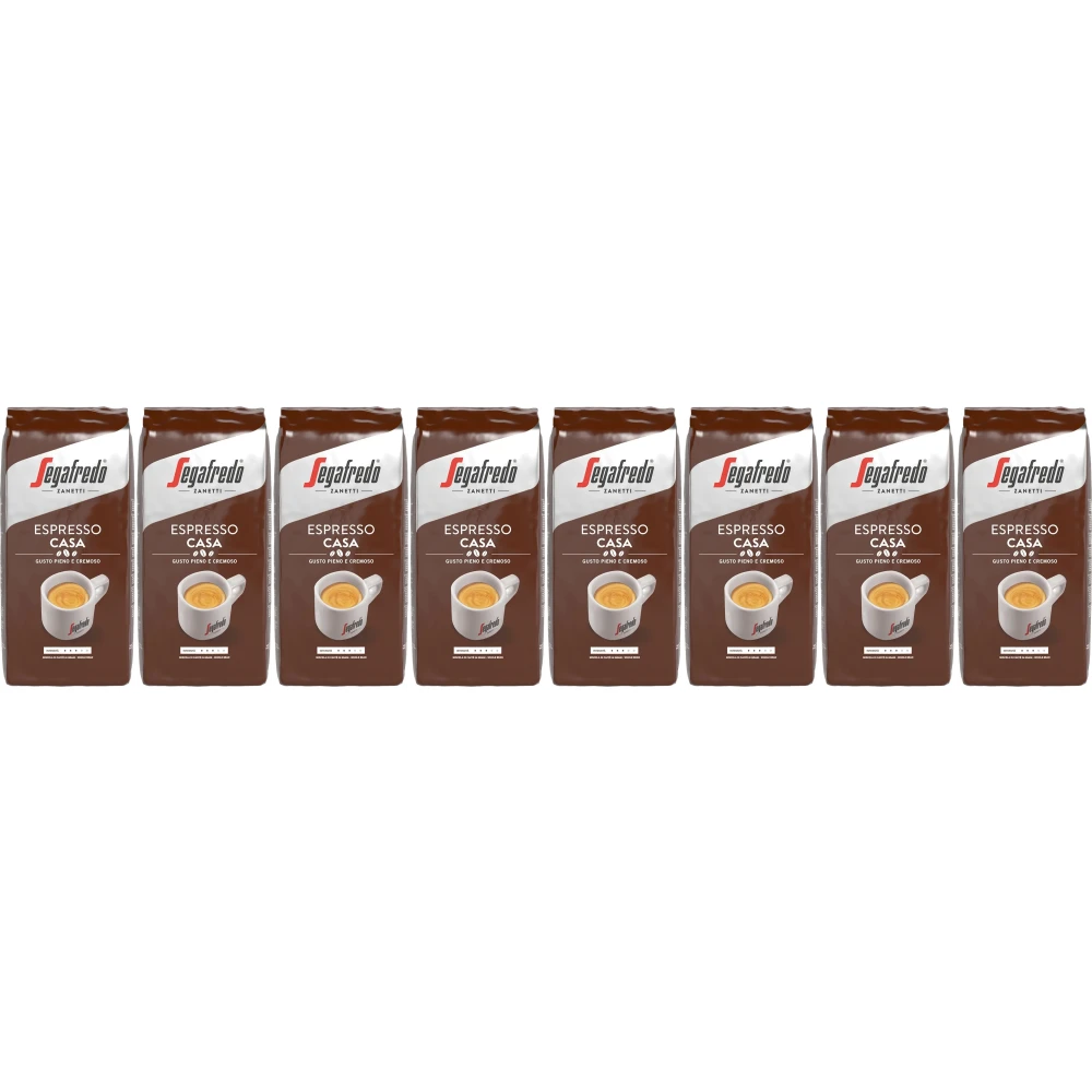 Segafredo Espresso Casa - Kaffeebohnen - 8 x 1 Kilo