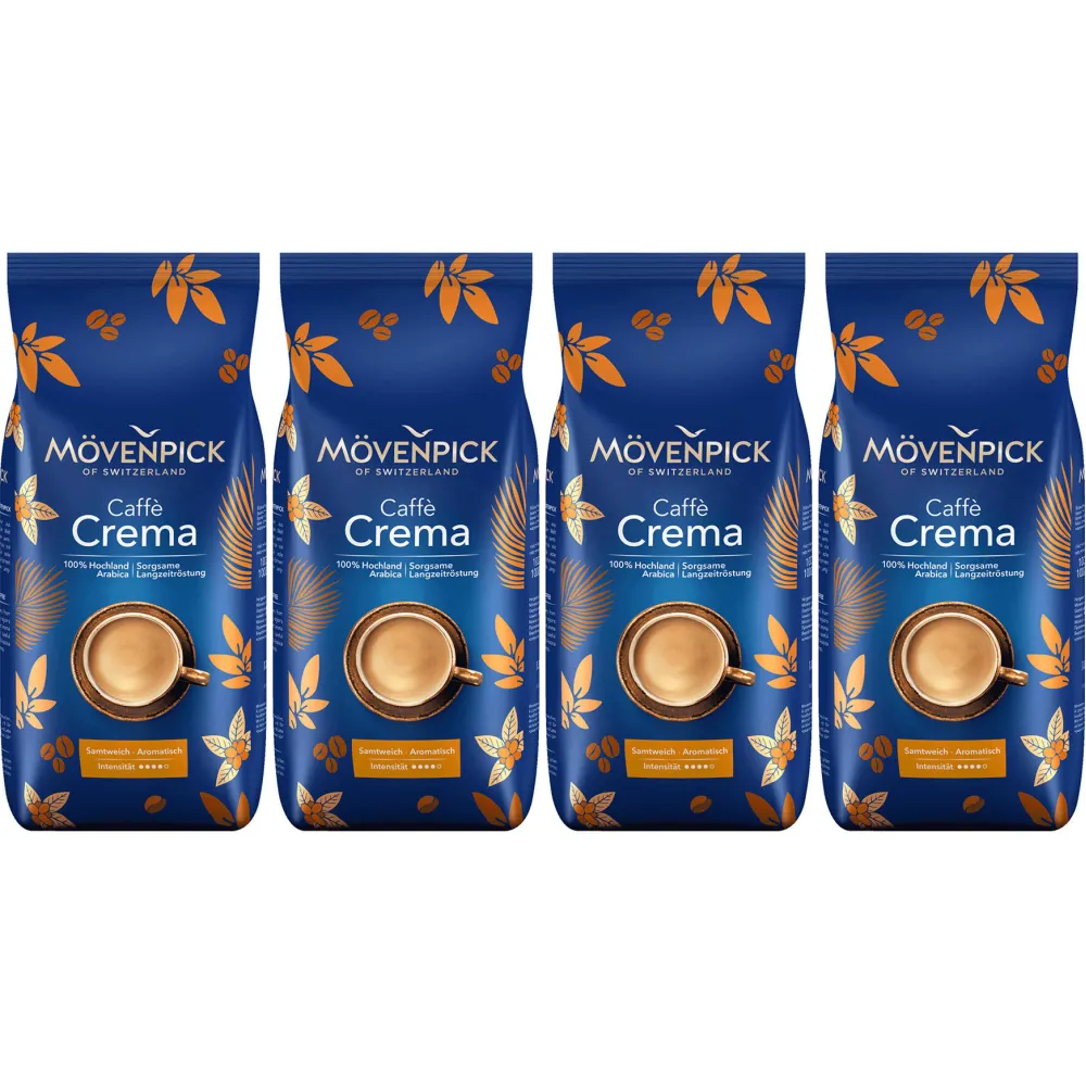 Mövenpick Caffè Crema - Kaffeebohnen - 4 x 1 Kilo