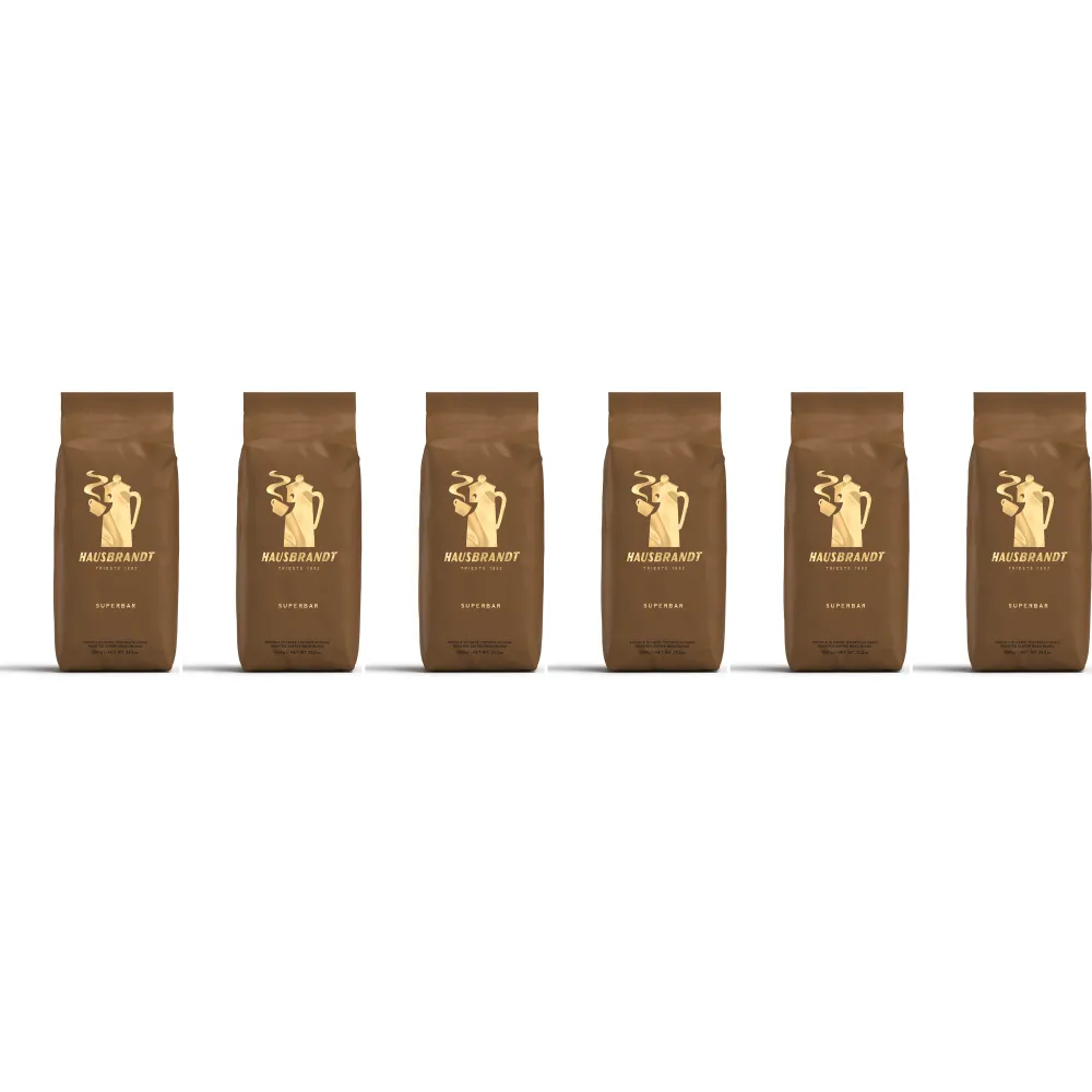 Caffè Hausbrandt Superbar - Kaffeebohnen - 6 x 1 Kilo