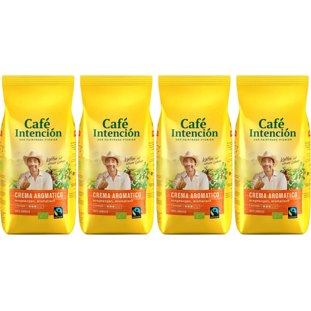 Café Intención Crema Aromatico - Kaffeebohnen - 4 x 1 Kilo