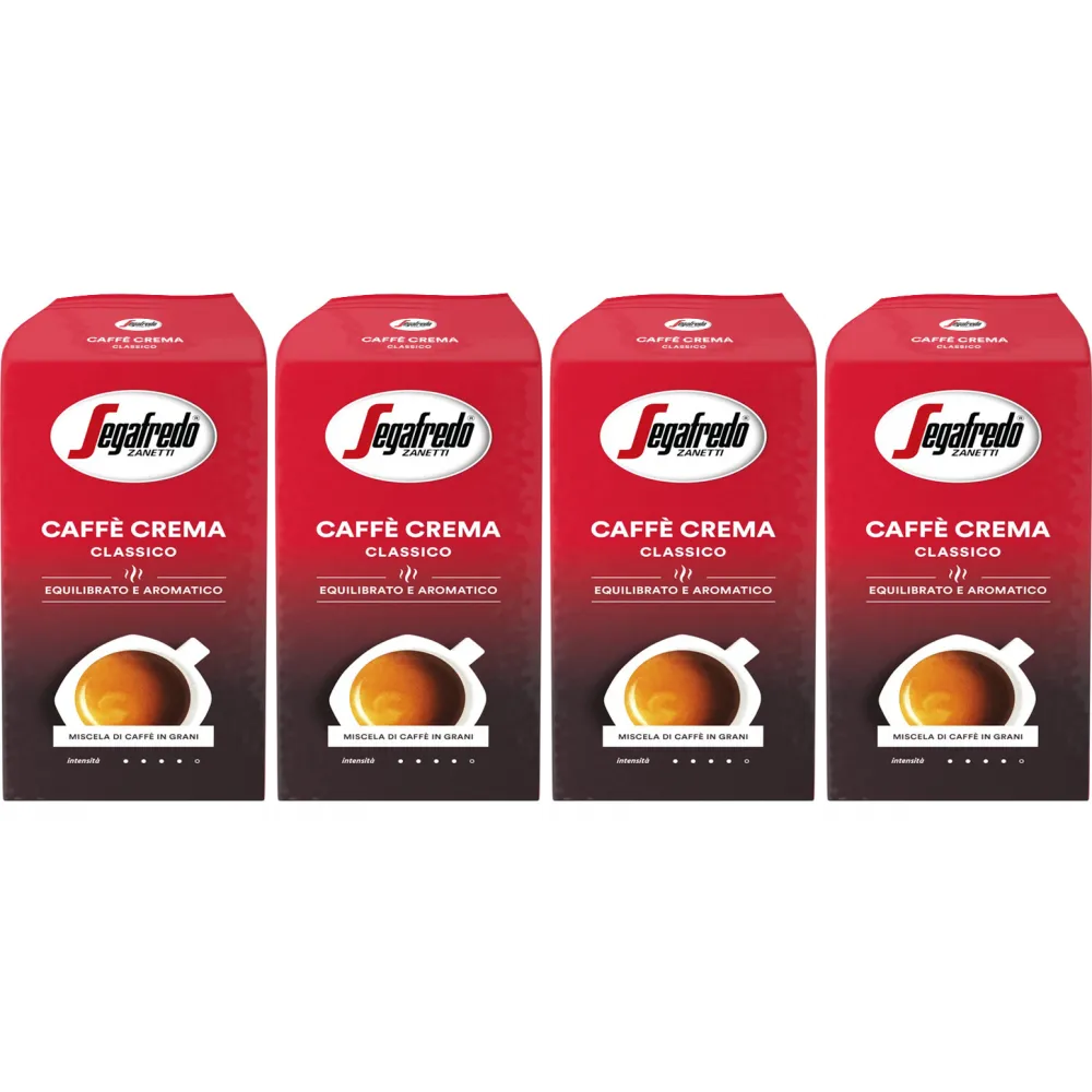 Segafredo Caffè Crema Classico - Kaffeebohnen - 4 x 1 Kilo