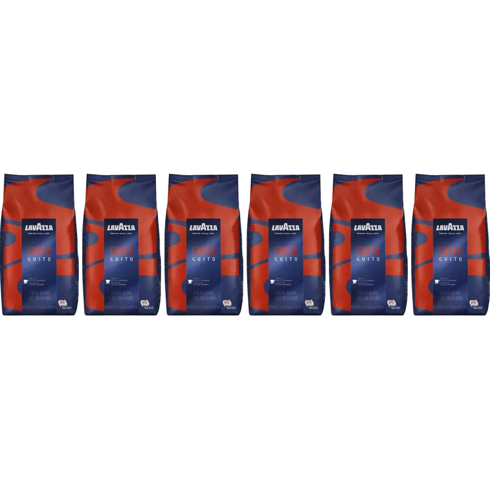 Lavazza Super Gusto - Kaffeebohnen - 6 x 1 Kilo