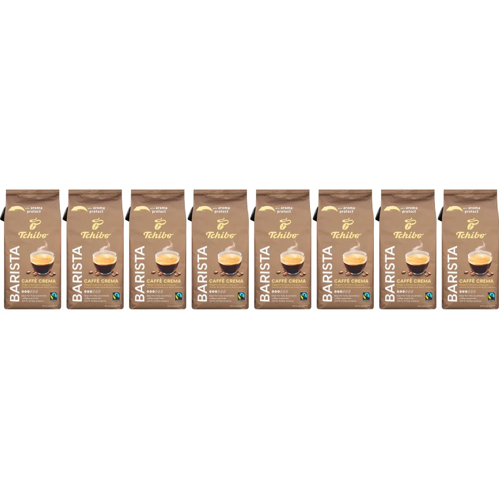 Tchibo Barista Caffè Crema - Kaffeebohnen - 8 x 1 Kilo