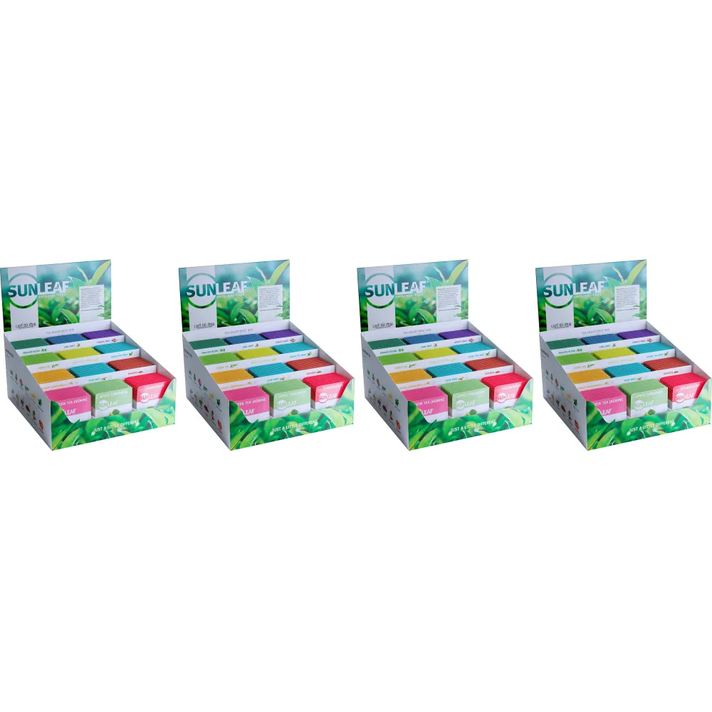 Sortiertes Display - Sunleaf - 4 x 12 x 10 Teebeutel