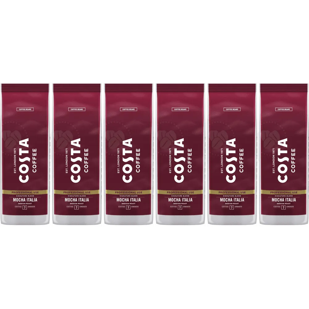Costa Coffee Professional Mocha Italia Medium Roast - Kaffeebohnen - 6 x 1 Kilo