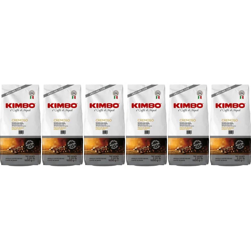 Kimbo Cremoso - Kaffeebohnen - 6 x 1 Kilo