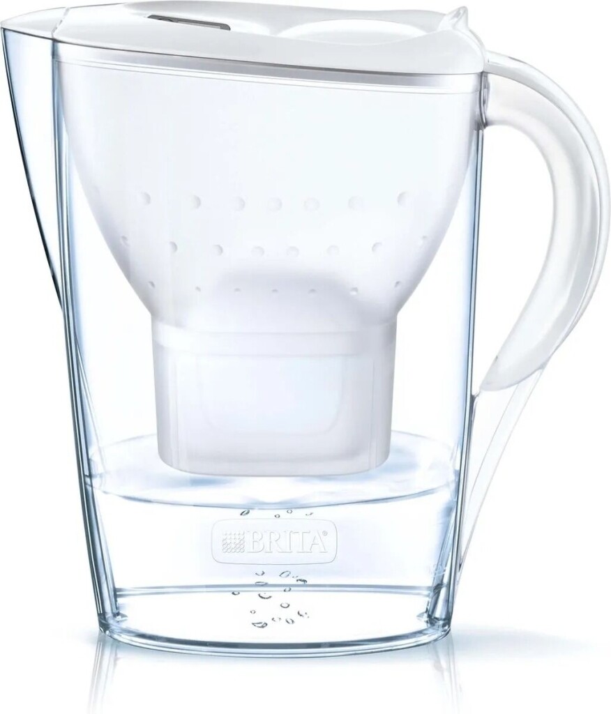 Brita - Wasserfilterkanne Marella Weiß + 1 Maxtra Filterkartusche 2,4L