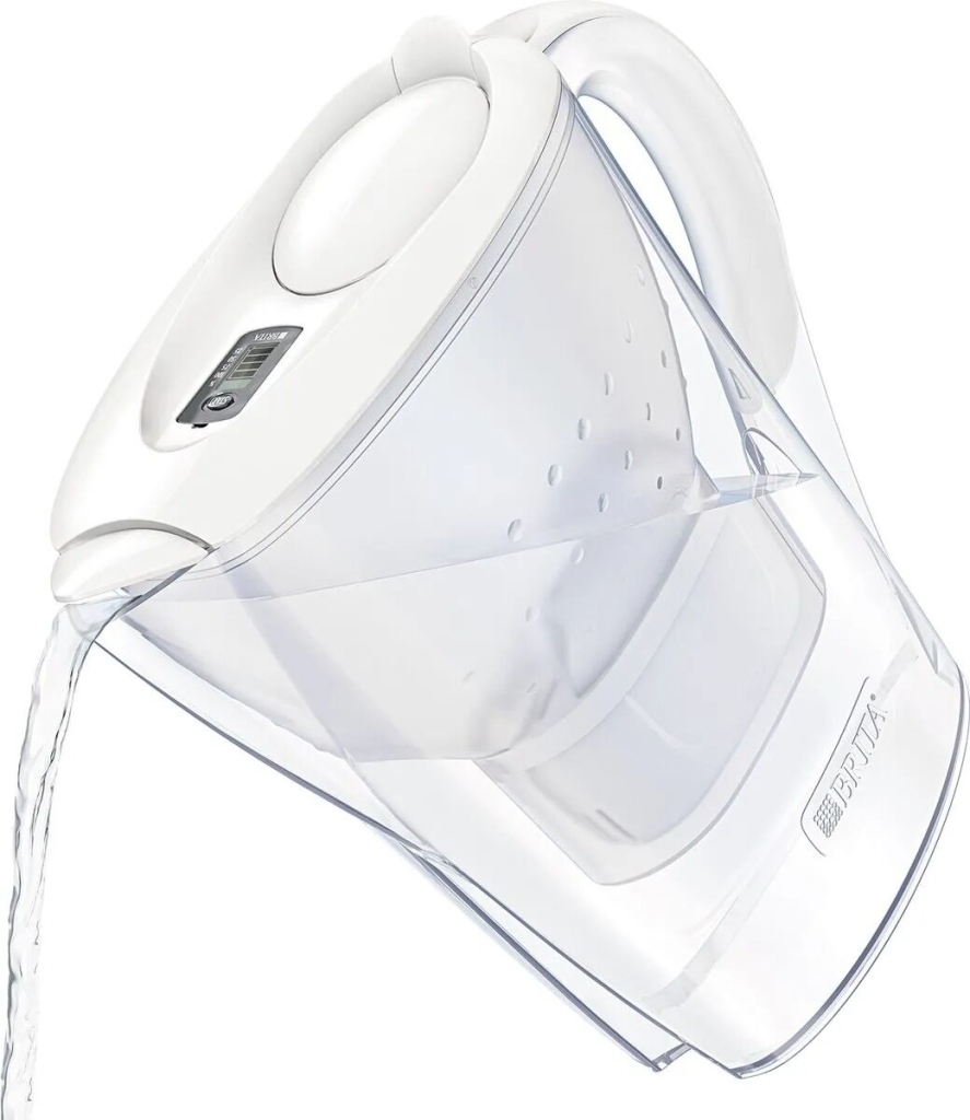 Brita - Wasserfilterkanne Marella Weiß + 1 Maxtra Filterkartusche 2,4L