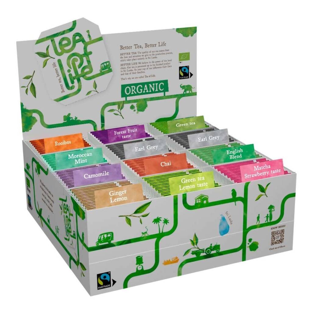 Sortimentsdisplay – Bio & Fairtrade – Tea of Life – 120 Teebeutel