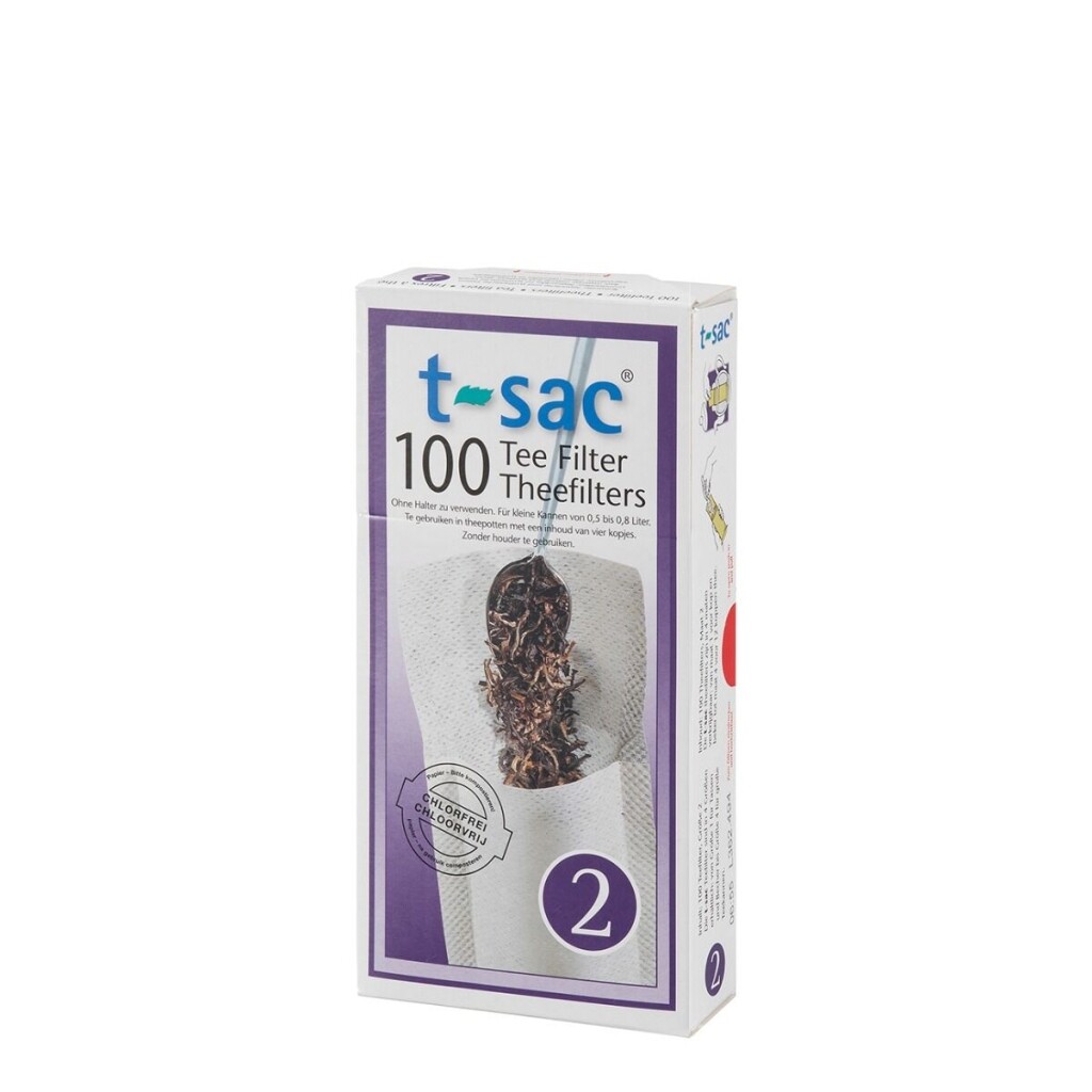 t-sac Teefilter Nr. 2 – für 100 x vier Tassen Tee