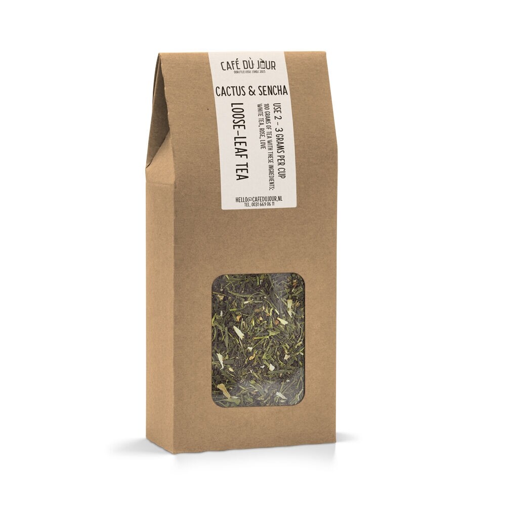 Cactus & Sencha – Grüner Tee 100 Gramm – Café du Jour loser Tee