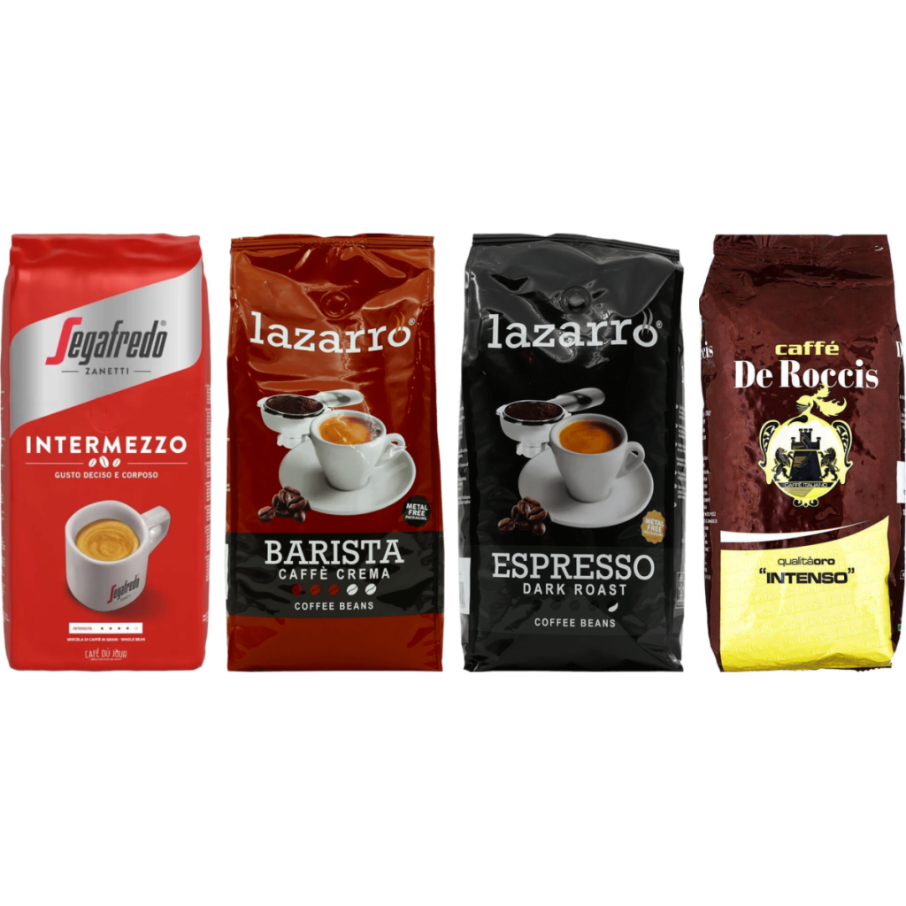 Italienische Espresso-Auswahl - 4 x 1 kilo Kaffeebohnen