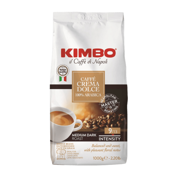 Kimbo Dolce Crema – Kaffeebohnen – 1 Kilo