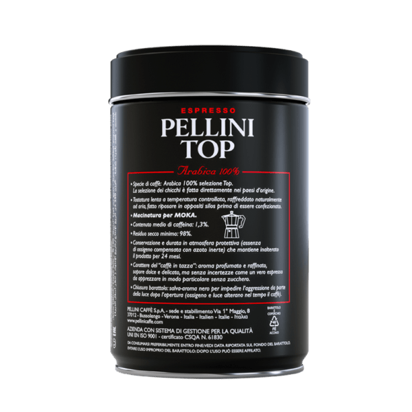 Pellini Top – Gemahlener Kaffee in der Dose – 250 Gramm
