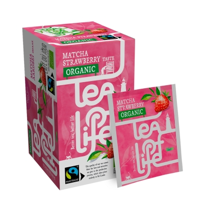 Green Tea Matcha Strawberry - Biologisch & Fairtrade - Tea of Life - 25 theezakjes