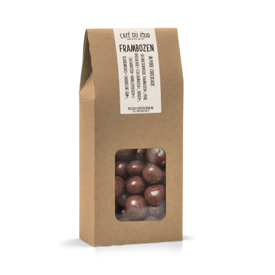 Himbeeren in dunkler Schokolade 250 Gramm