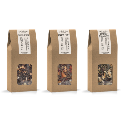 Café du Jour frischer loser Tee - fruchtige Packung - 3 x 100 Gramm