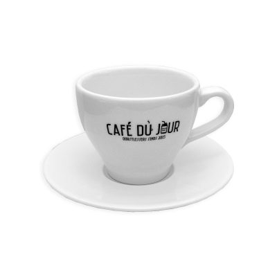 Café du Jour Kaffeetasse und Untertasse