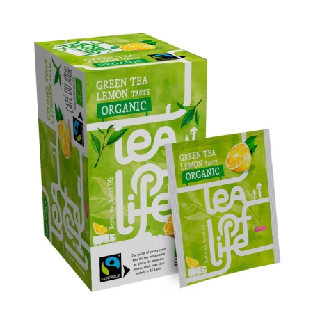 Grüner Tee Zitrone - Bio & Fairtrade - Tee des Lebens - 25 Teebeutel