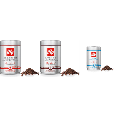 illy Espresso Probierpaket mit Decaf - Kaffeebohnen - 3 x 250 Gramm