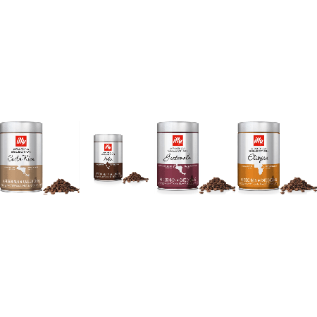 illy Arabica Probierpaket - Kaffeebohnen - 4 x 250 Gramm