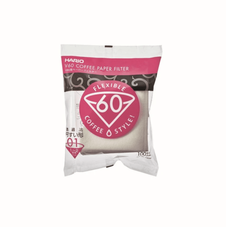 Hario V60 Kaffeefilter - Größe 01 Farbe weiß (VCF-01-100W) - 100 Stück