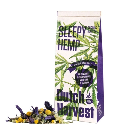 Sleepy Hemp - Hanf- & Kräutermischung Tee 40 Gramm - Dutch Harvest loser Tee