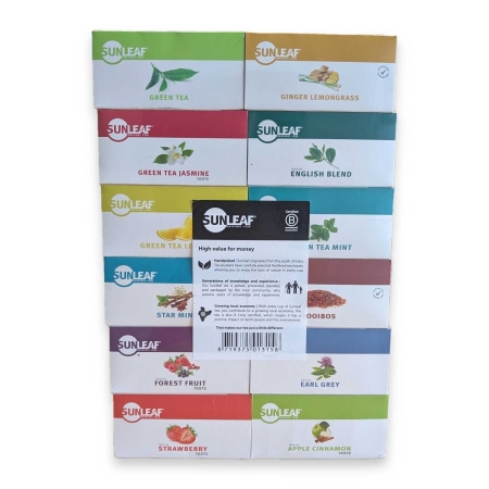 Sunleaf Sortiment-Sleeve, 12 x 25 Teebeutel