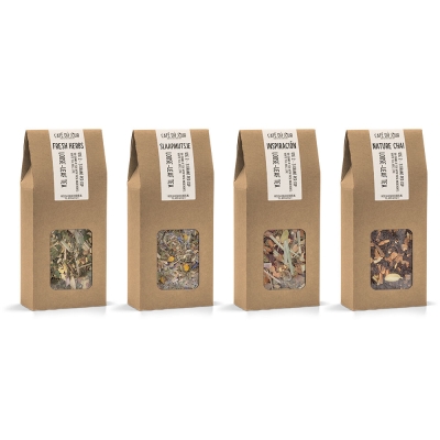 Café du Jour frischer loser Tee - würziges Quartett - 4 x 100 Gramm
