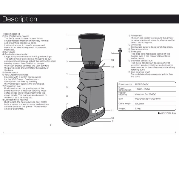 Hario V60 Elektrische Koffiemolen