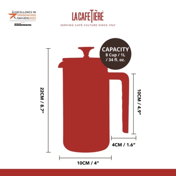 La Cafetière - Pisa Cafetiere Schwarz - 8 Tassen