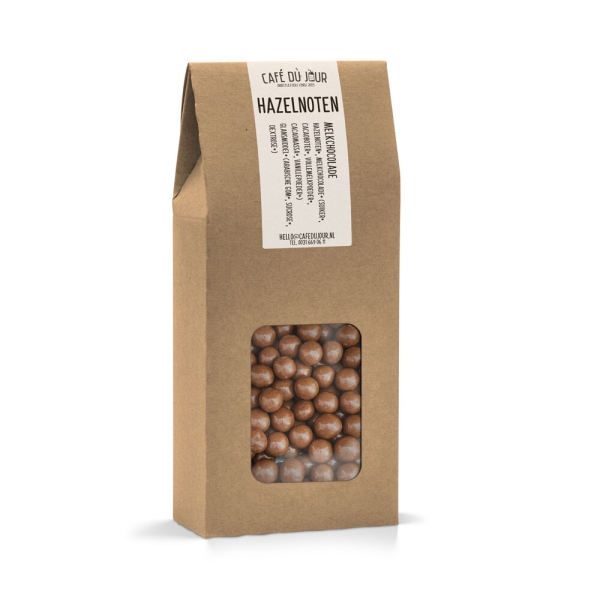 Hazelnoten in melkchocolade 250 gram