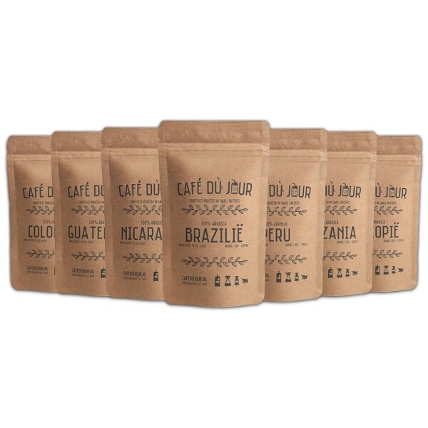 Café du jour single origins fresh coffee 7 x 250 gram