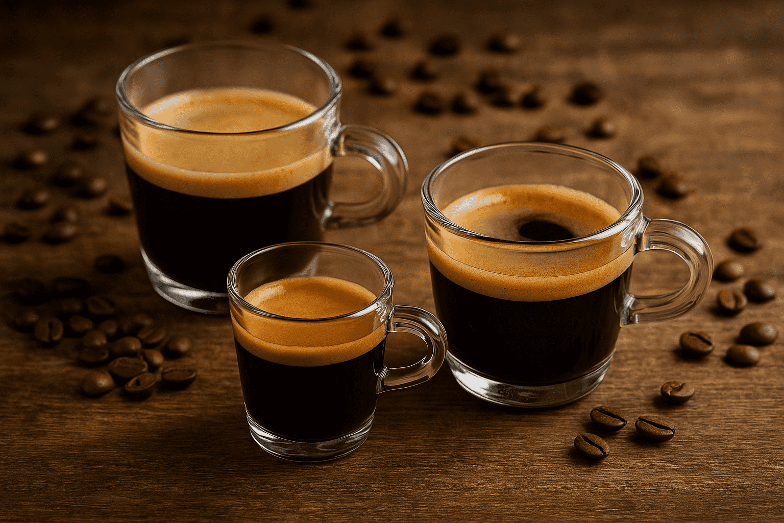 ristretto, espresso und lungo