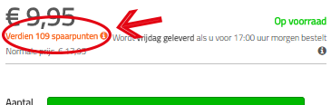 Bei jedem Produkt steht unter dem Preis, wie viele Treuepunkte Sie damit sammeln